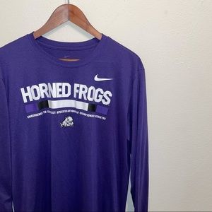 Nike x TCU Horned Frogs DriFit Long Sleeve Tee